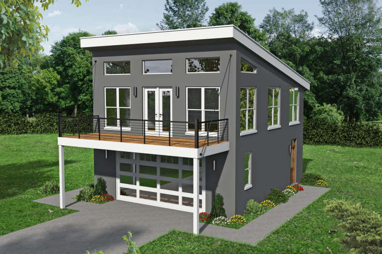 House Plan House Plan #35552 Angled Front Elevation