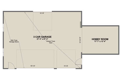Garage Floor for House Plan #2802-00544