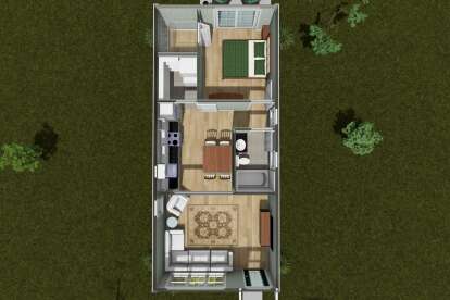 Overhead First Floor for House Plan #4848-00600