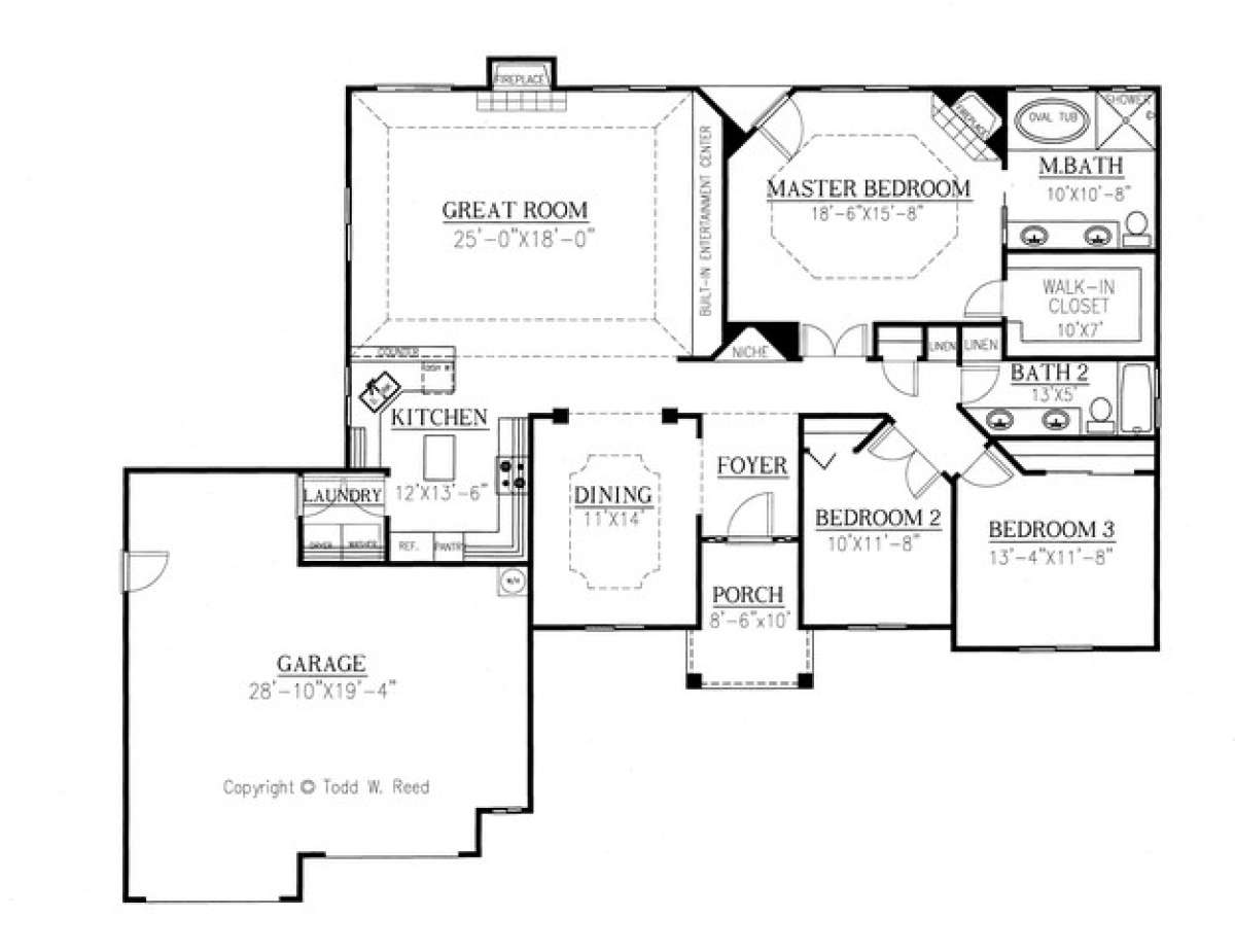 Floorplan 1 for House Plan #286-00041