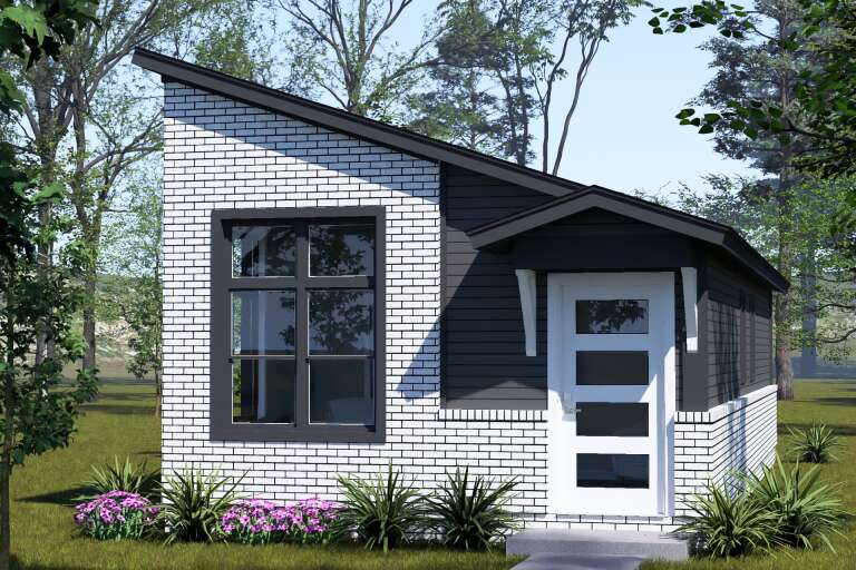 House Plan House Plan #35560 Angled Front Elevation
