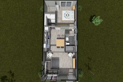 Overhead First Floor for House Plan #4848-00601