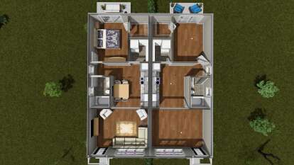 Overhead First Floor for House Plan #4848-00602