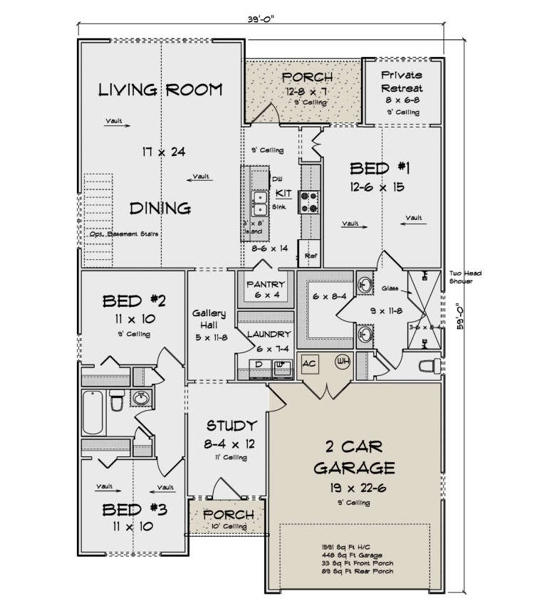 House Plan House Plan #35562 Drawing 1
