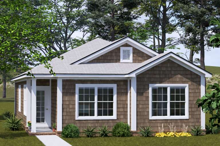House Plan House Plan #35563 Angled Front Elevation