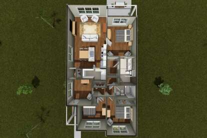 Overhead First Floor for House Plan #4848-00604
