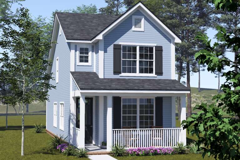 House Plan House Plan #35564 Angled Front Elevation