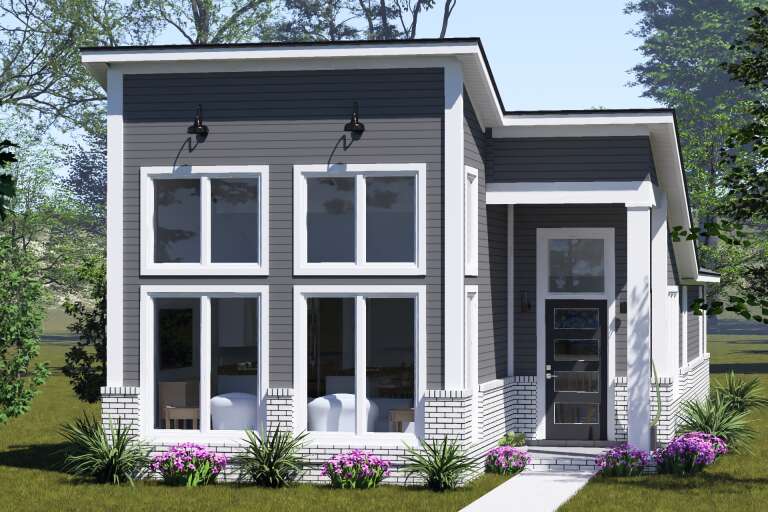 House Plan House Plan #35565 Angled Front Elevation