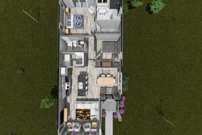 Overhead First Floor for House Plan #4848-00606