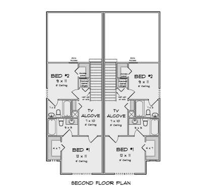 Second Floor for House Plan #4848-00608