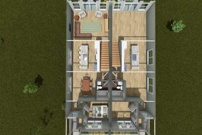 Overhead First Floor for House Plan #4848-00608