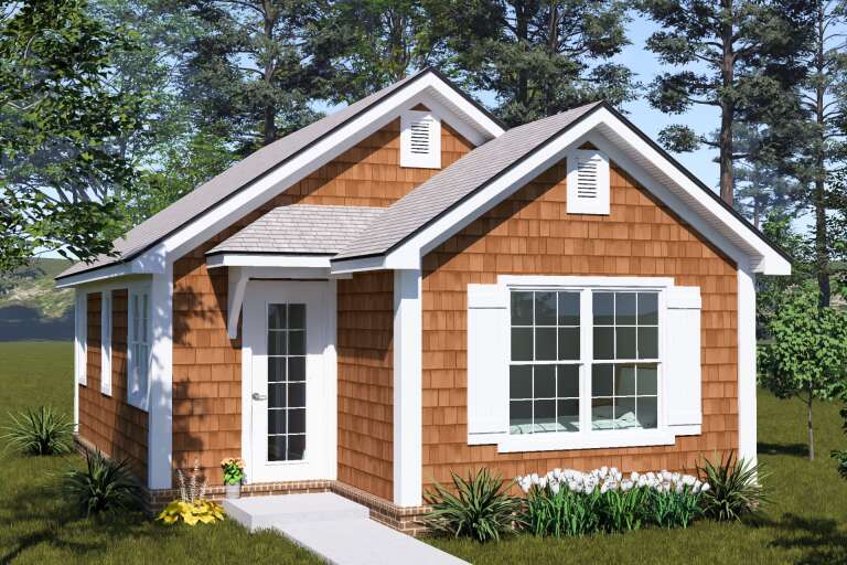 House Plan House Plan #35568 Angled Front Elevation