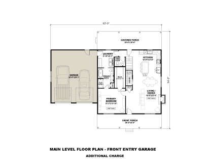 Main Floor w/ Optional Front Garage for House Plan #7568-00061