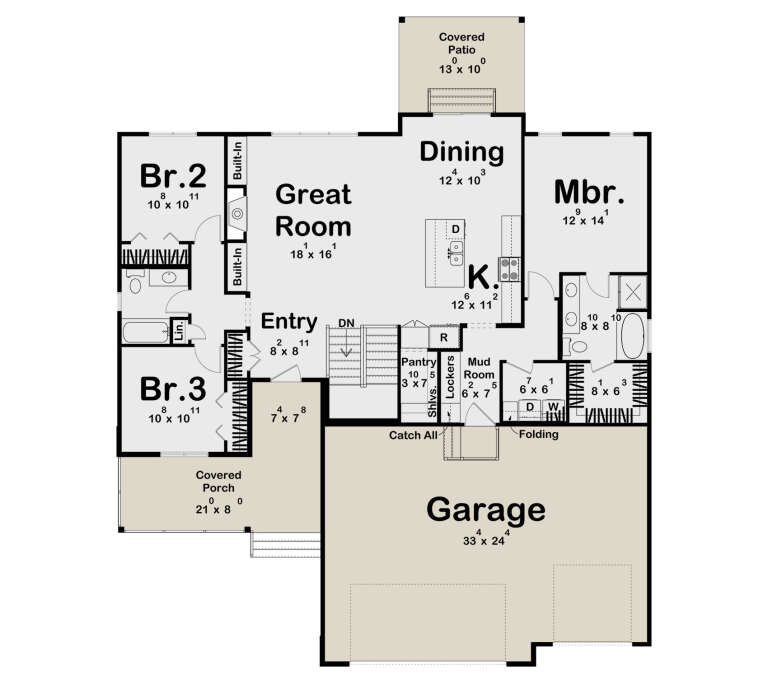 House Plan House Plan #35570 Drawing 1