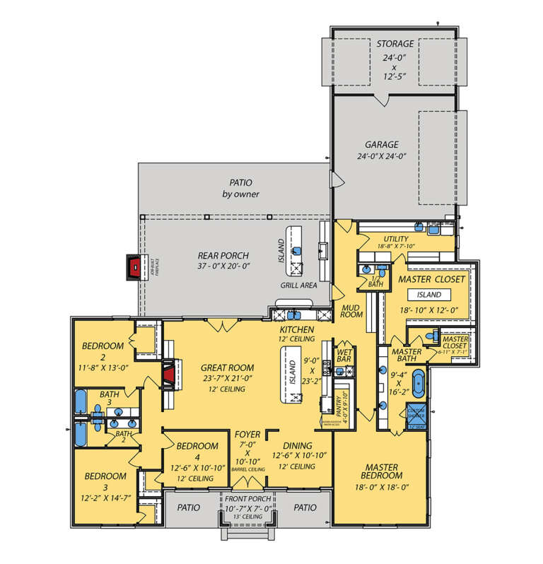 House Plan House Plan #35573 Drawing 1