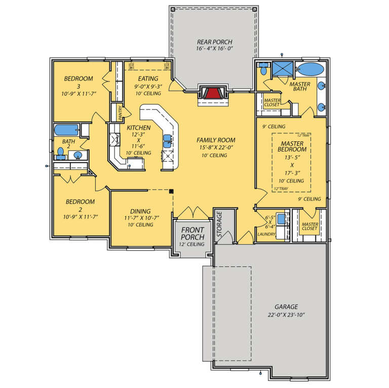 House Plan House Plan #35574 Drawing 1