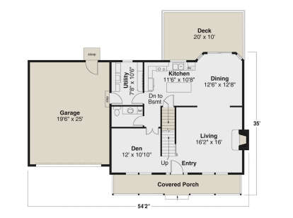 Main Floor  for House Plan #035-01224
