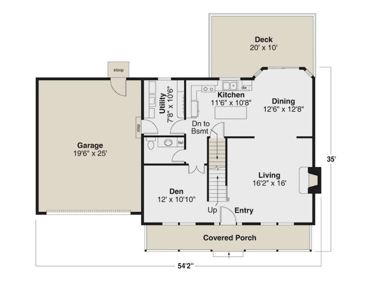 House Plan House Plan #35575 Drawing 1