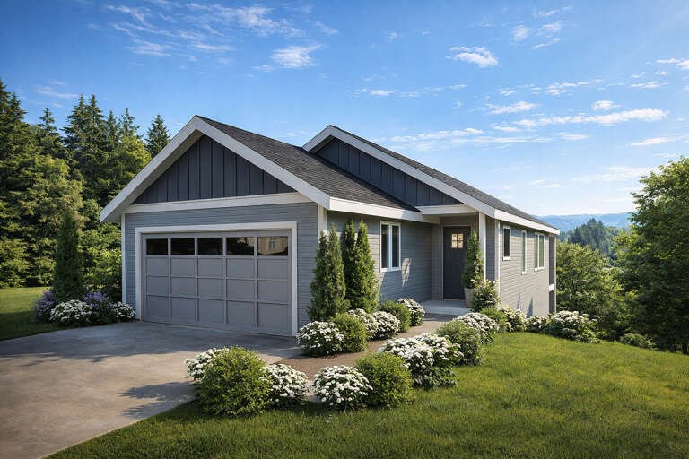 House Plan House Plan #35576 Angled Front Elevation