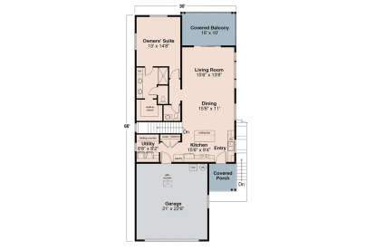 Main Floor  for House Plan #035-01225