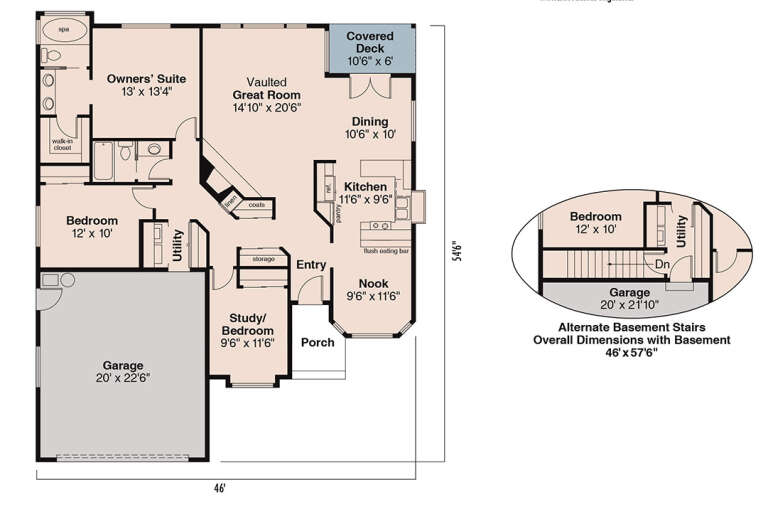 House Plan House Plan #35577 Drawing 1