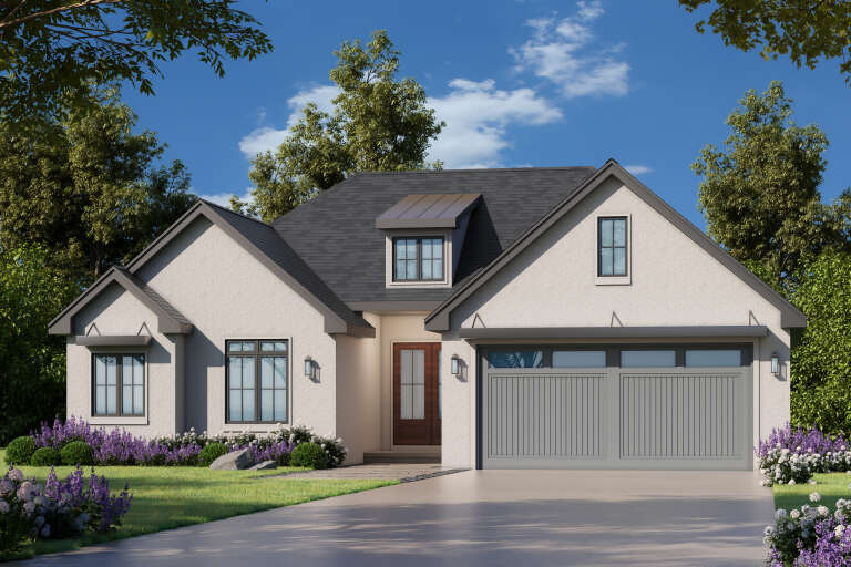 House Plan House Plan #35582 Angled Front Elevation