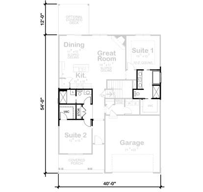 Alternate Main Floor Layout for House Plan #402-01892
