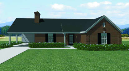 3 Bed, 2 Bath, 1233 Square Foot House Plan - #053-00475