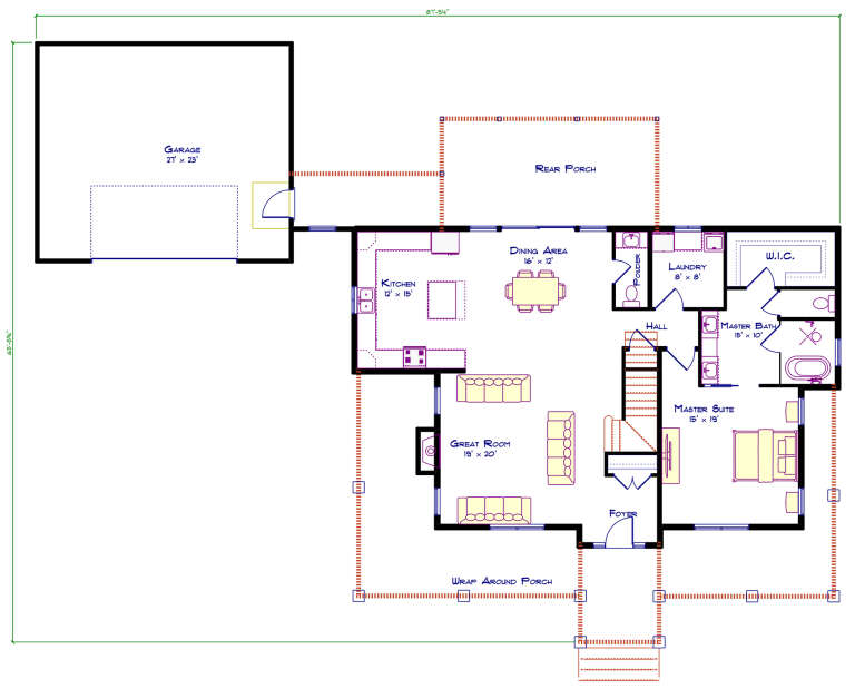 House Plan House Plan #35591 Drawing 1