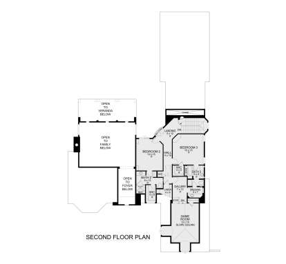 Second Floor for House Plan #5445-00551