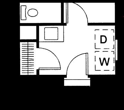 Alternate Laundry Room Layout for House Plan #402-01897