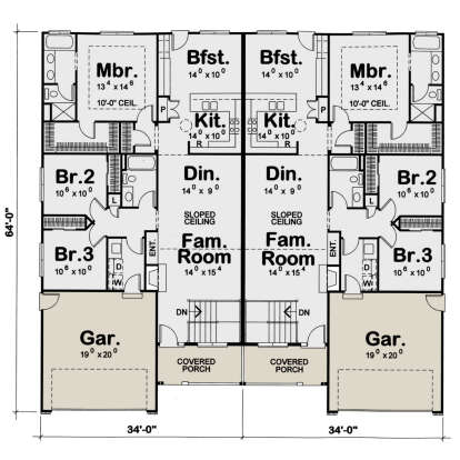 Main Floor for House Plan #402-01901