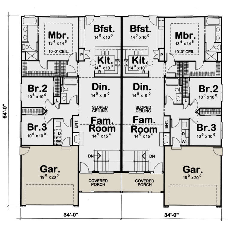 House Plan House Plan #35602 Drawing 1