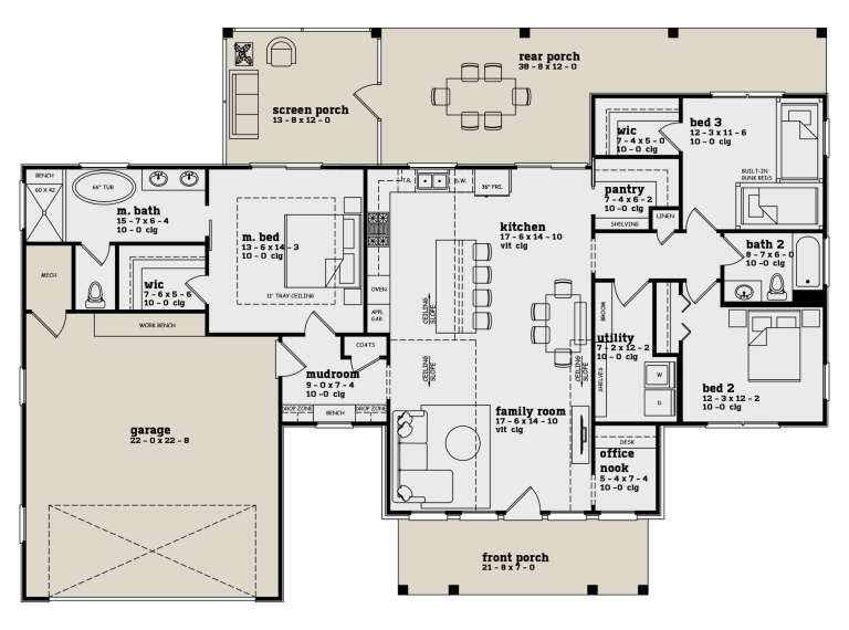 House Plan House Plan #35603 Drawing 1