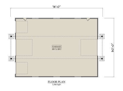 Garage Floor for House Plan #5631-00330