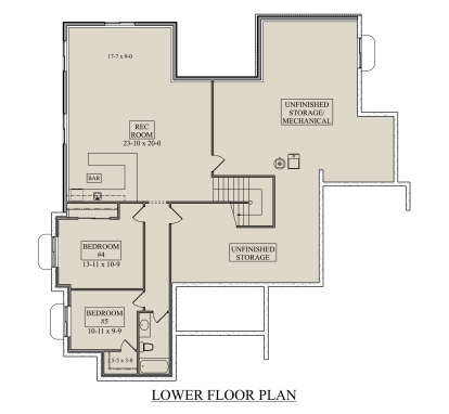 Basement for House Plan #5631-00333
