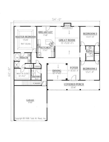 Floorplan 1 for House Plan #286-00045