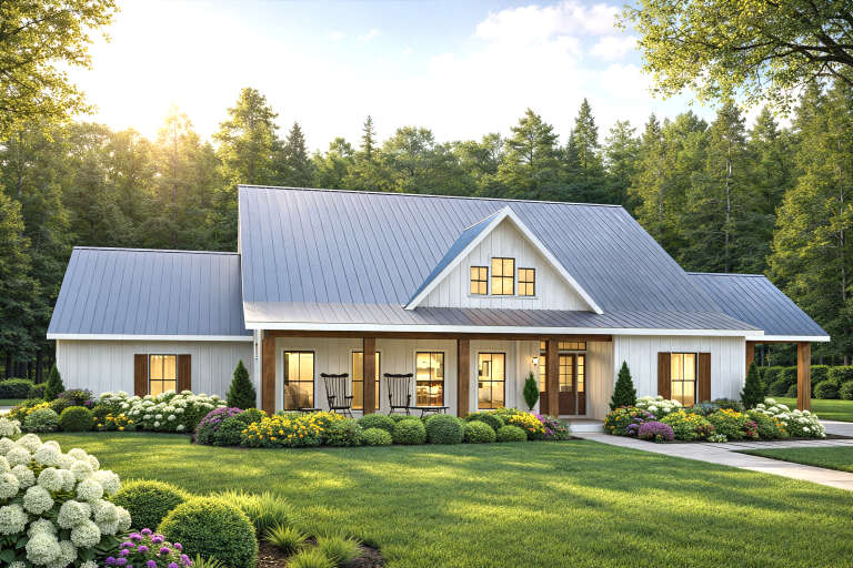 House Plan House Plan #35612 Angled Front Elevation