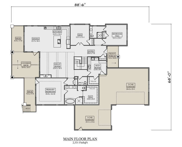 House Plan House Plan #35613 Drawing 1