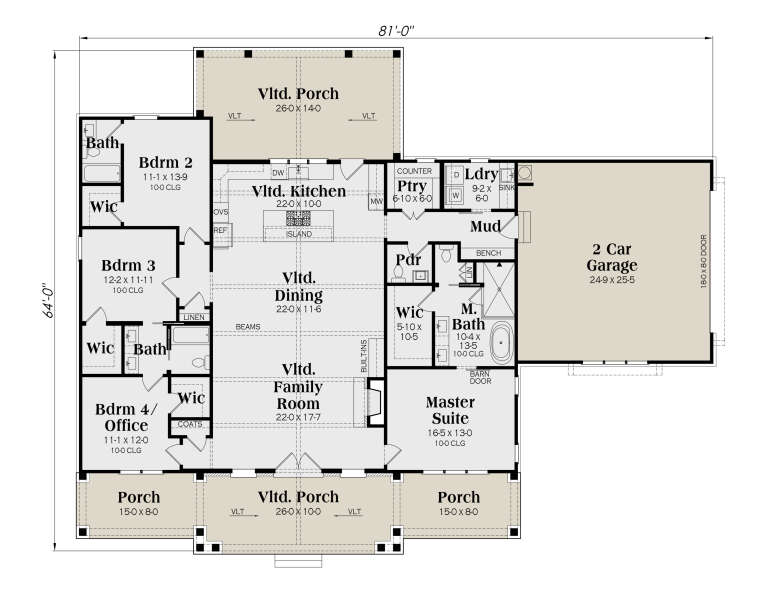 House Plan House Plan #35614 Drawing 1