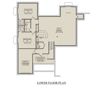 Basement for House Plan #5631-00339