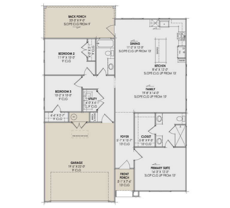 House Plan House Plan #35617 Drawing 1