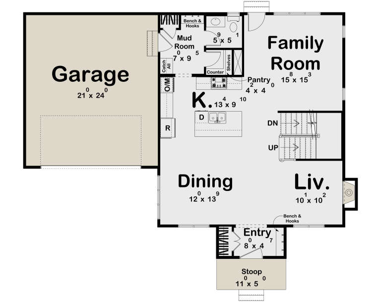 House Plan House Plan #35618 Drawing 1