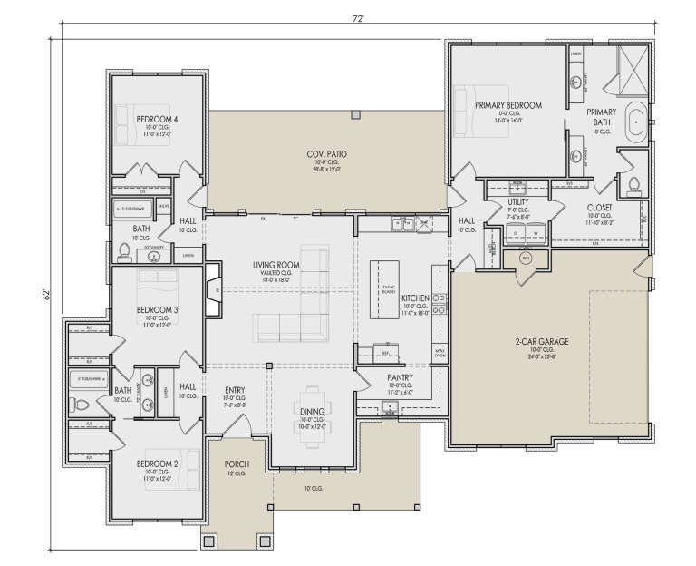 House Plan House Plan #35619 Drawing 1