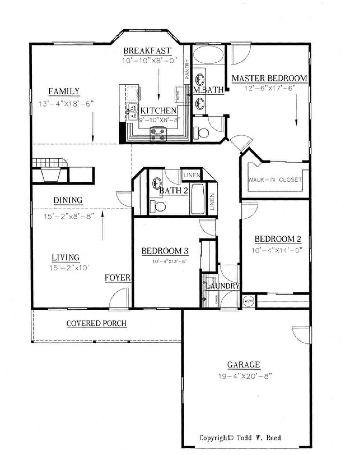 Floorplan 1 for House Plan #286-00046