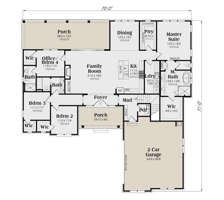 House Plan House Plan #35621 Drawing 1