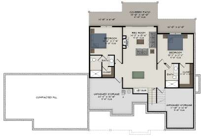 Optional Walkout Basement for House Plan #5387-00012