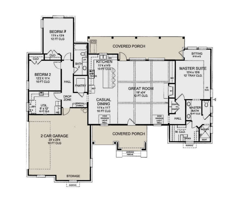 House Plan House Plan #35623 Drawing 1