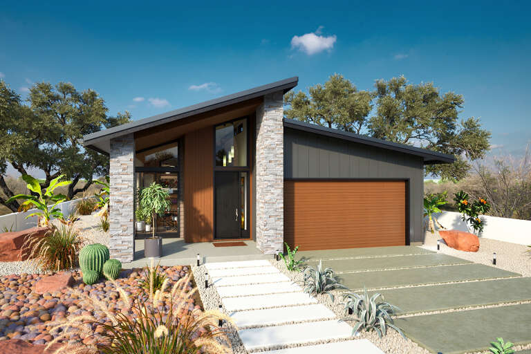 House Plan House Plan #35625 Angled Front Elevation