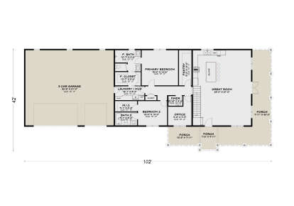 Main Floor  for House Plan #4100-00026